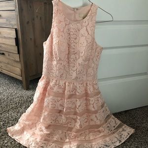 Aidan Mattox Lace Light Pink Cocktail Dress Size 4